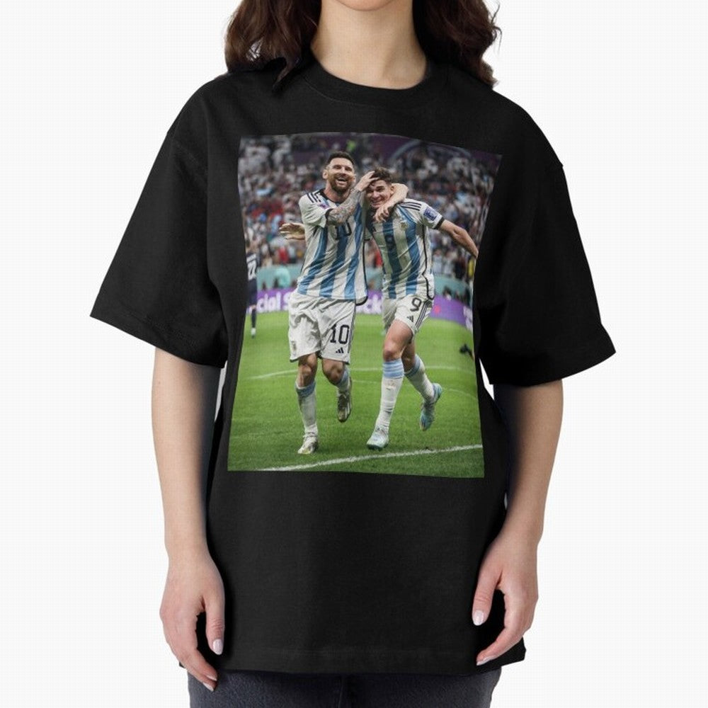 Messi x Alvarez Semifinal Classic T-Shirt Celebrate Fan Favorites in FIFA World Cup 2026 Inspired by Haaland and Mbappe, Brazil, Portugal and Argentina Energy, Football History, Final Match Energy, Crowd Noise and Once in a Lifetime Moments;