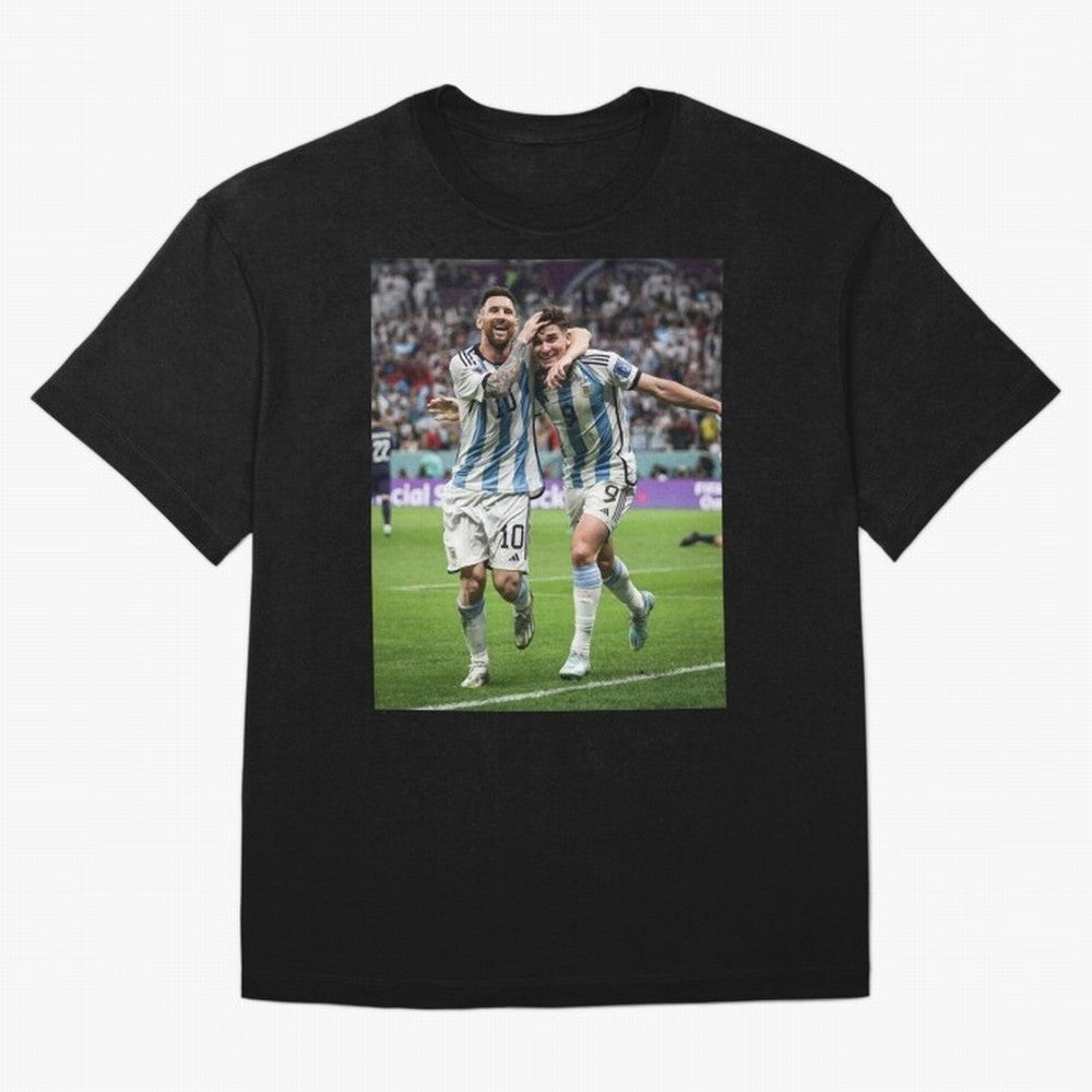 Messi x Alvarez Semifinal Classic T-Shirt Celebrate Fan Favorites in FIFA World Cup 2026 Inspired by Haaland and Mbappe, Brazil, Portugal and Argentina Energy, Football History, Final Match Energy, Crowd Noise and Once in a Lifetime Moments;