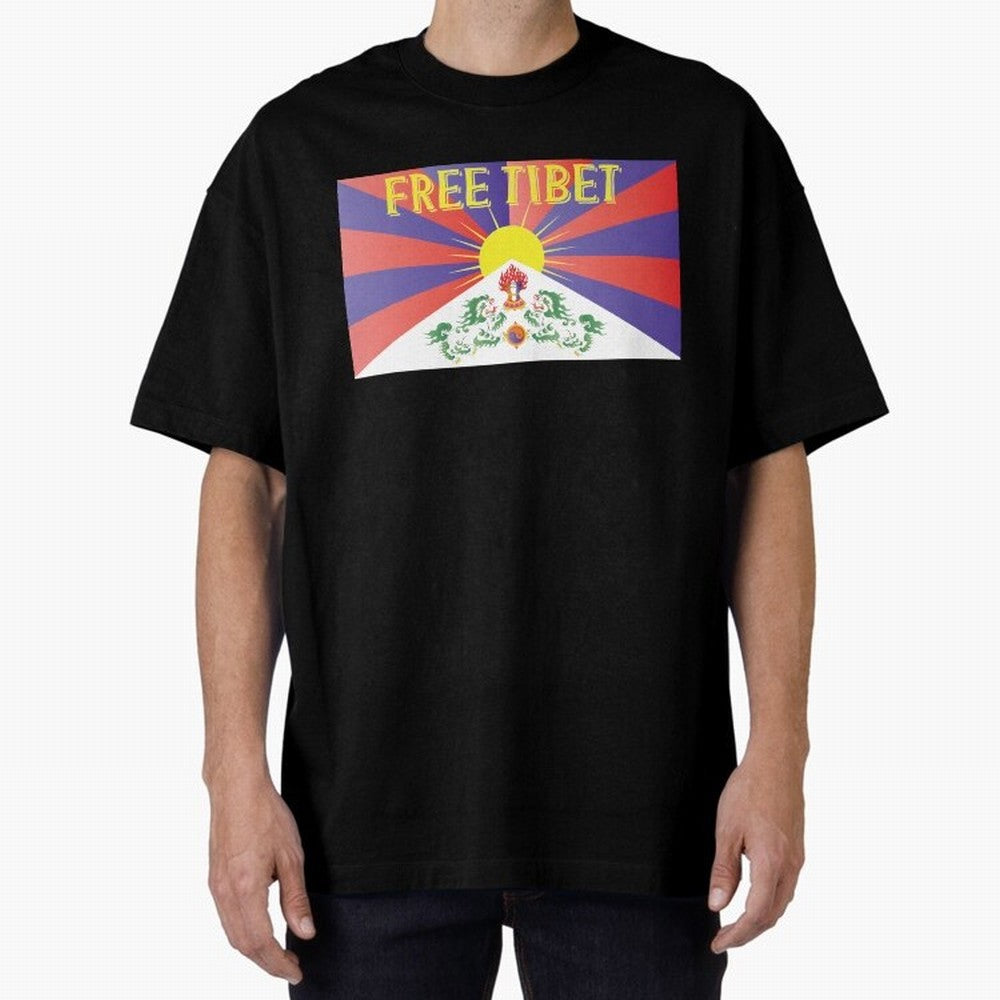 Free Tibet Movement Oversized T-Shirt Honor Champions and Dreams in Match Day Hype around FIFA World Cup 2026 Group Stage, Cristiano Ronaldo, Haaland and CR7, Spain, Tournament Hype, Historic Matchups, Family Viewing Parties and Global Sports