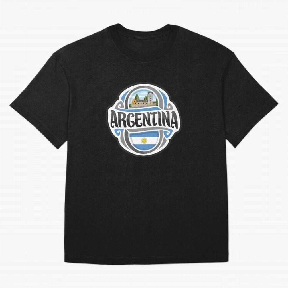 Decorative Argentina Logo Oversized T-Shirt Celebrate Football Heritage in FIFA World Cup 2026 Group Stage Inspired by Cristiano Ronaldo, Brazil, Portugal and Argentina Energy, Retro Football Energy, Iconic Rivalries, Trophy Chase Drama and Stadium