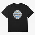 Decorative Argentina Logo Oversized T-Shirt Celebrate Football Heritage in FIFA World Cup 2026 Group Stage Inspired by Cristiano Ronaldo, Brazil, Portugal and Argentina Energy, Retro Football Energy, Iconic Rivalries, Trophy Chase Drama and Stadium