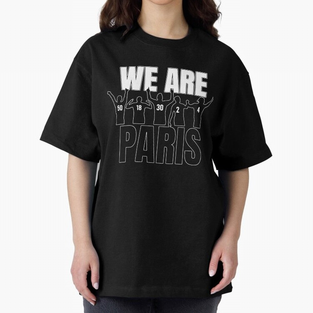 We are Paris Oversized T-Shirt Back Your Heroes with FIFA World Cup 2026 for Fans of Mbappe and Neymar and France, Bringing Global Supporter Spirit, Legendary Goals, National Colors and Tournament Celebration; Perfect for Supporters Who Want Bold
