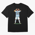 Pixelated Messi Topo Gigio Classic T-Shirt Stand Out with Spirit from FIFA World Cup 2026 USA Canada Mexico for Fans of Mbappe and Neymar and England, France and Netherlands, Bringing Match Day Excitement, Supporter Culture, Golden Goals and Global