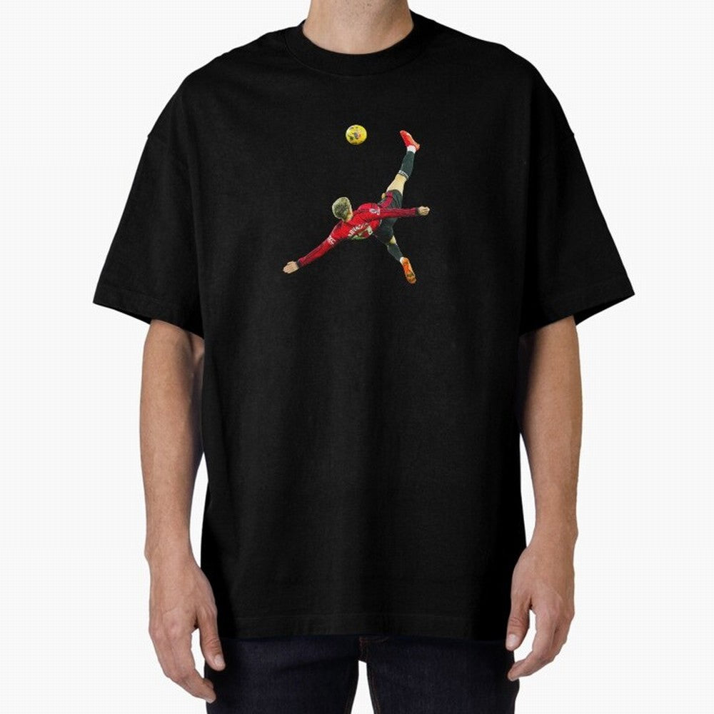 Alejandro Garnacho Bicycle Kick Classic T-Shirt Support Your Favorite Stars during Match Day Hype around FIFA World Cup 2026 Group Stage, Messi and Cristiano Ronaldo, Argentina, France and Brazil, Sports Nostalgia, International Competition, Famous