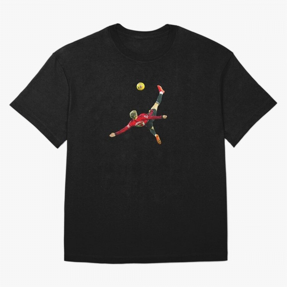 Alejandro Garnacho Bicycle Kick Classic T-Shirt Support Your Favorite Stars during Match Day Hype around FIFA World Cup 2026 Group Stage, Messi and Cristiano Ronaldo, Argentina, France and Brazil, Sports Nostalgia, International Competition, Famous