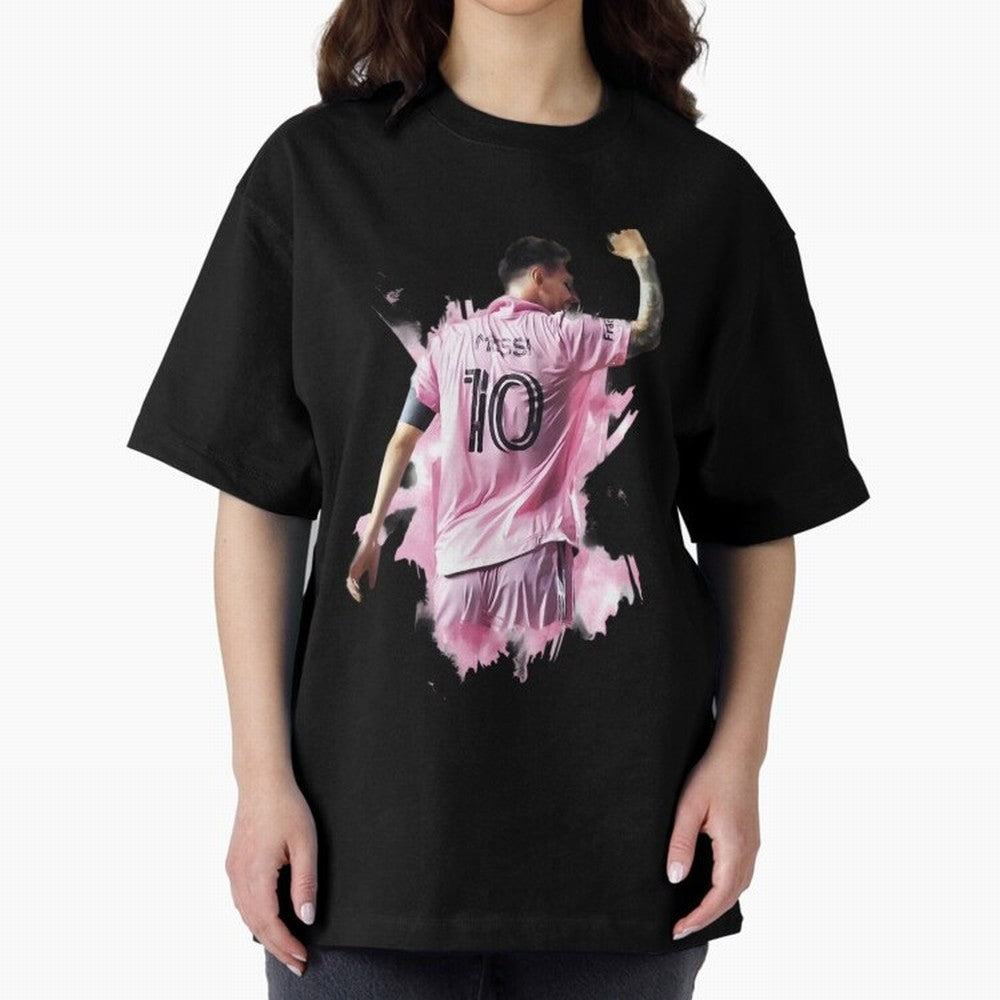 Messi Inter Miami Celebration Art ¨C Football Legend in Pink Jersey Classic T-Shirt Show Championship Spirit for FIFA World Cup 2026 Group Stage Inspired by Cristiano Ronaldo, England and Germany Energy, Worldwide Fan Energy, Dramatic Goals,