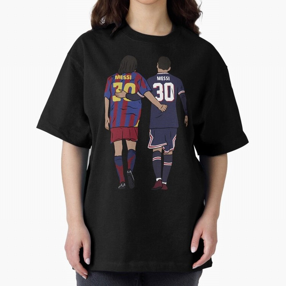 Young Messi and Old Messi Essential T-Shirt Build Global Football Passion for FIFA World Cup 2026 USA Canada Mexico, Inspired by Mbappe and Neymar, Argentina, France and Brazil, Fan Favorite Moments, National Team Passion, Big Match Drama and