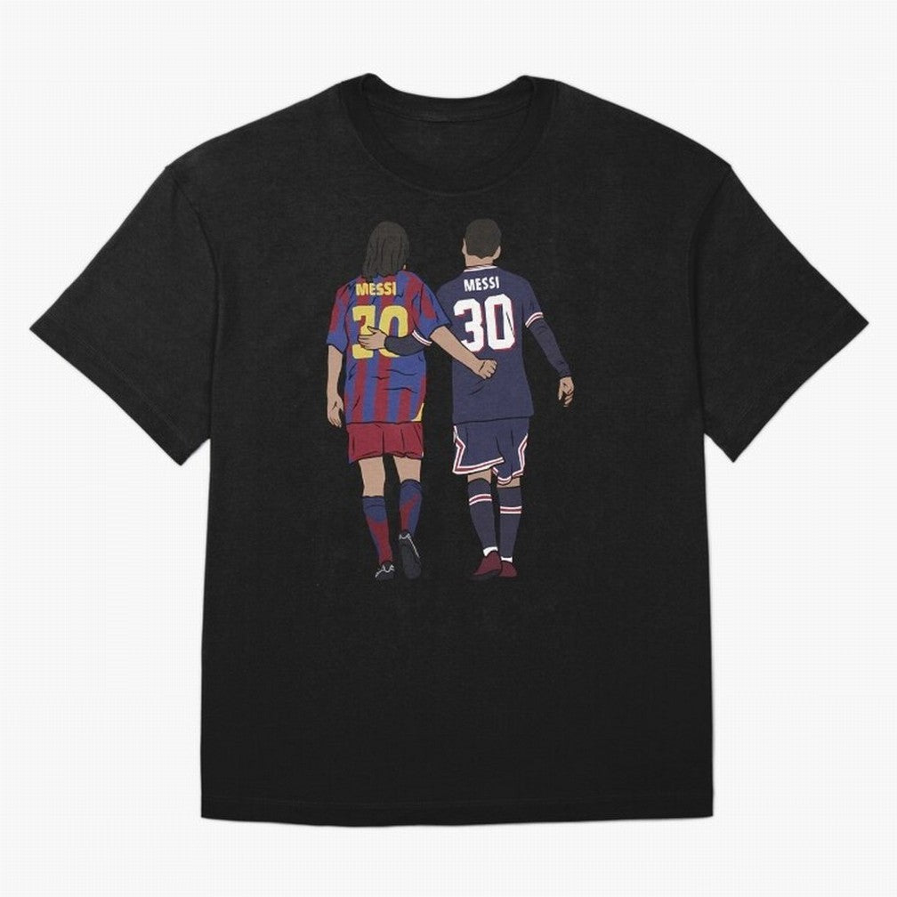 Young Messi and Old Messi Essential T-Shirt Build Global Football Passion for FIFA World Cup 2026 USA Canada Mexico, Inspired by Mbappe and Neymar, Argentina, France and Brazil, Fan Favorite Moments, National Team Passion, Big Match Drama and