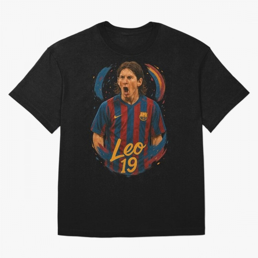 Young Messi Barcelona Art ¨C Rising Legend in Number 19 Tribute	 Classic T-Shirt Refresh FIFA World Cup 2026 Group Stage Spirit, with Germany, Cristiano Ronaldo, Haaland and CR7, Championship Spirit, Famous Goals, Roaring Crowds and International