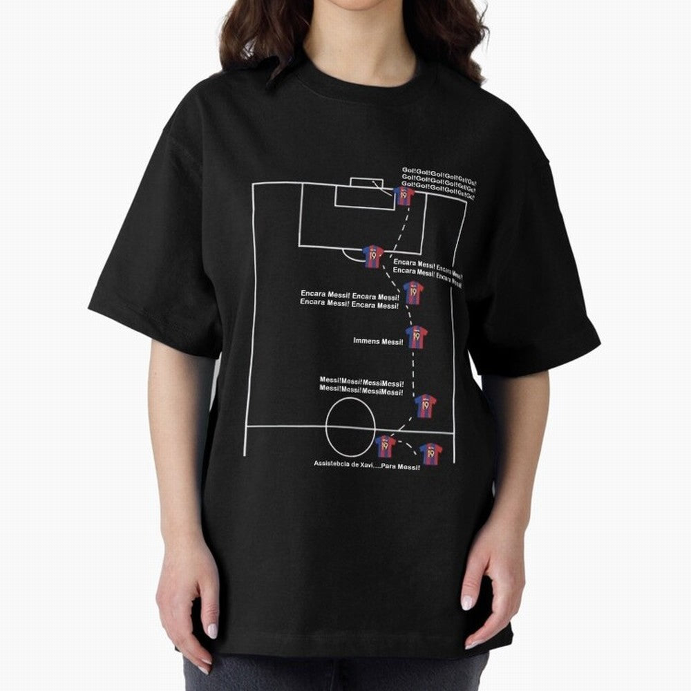 Encara messi gol gol gol Oversized T-Shirt Feel the Trophy Chase of FIFA World Cup 2026 Group Stage Capturing Neymar, Portugal Energy, Vintage Soccer Flavor, Modern Football Stars, National Flags and Final Night Emotion; Great for Supporters Who