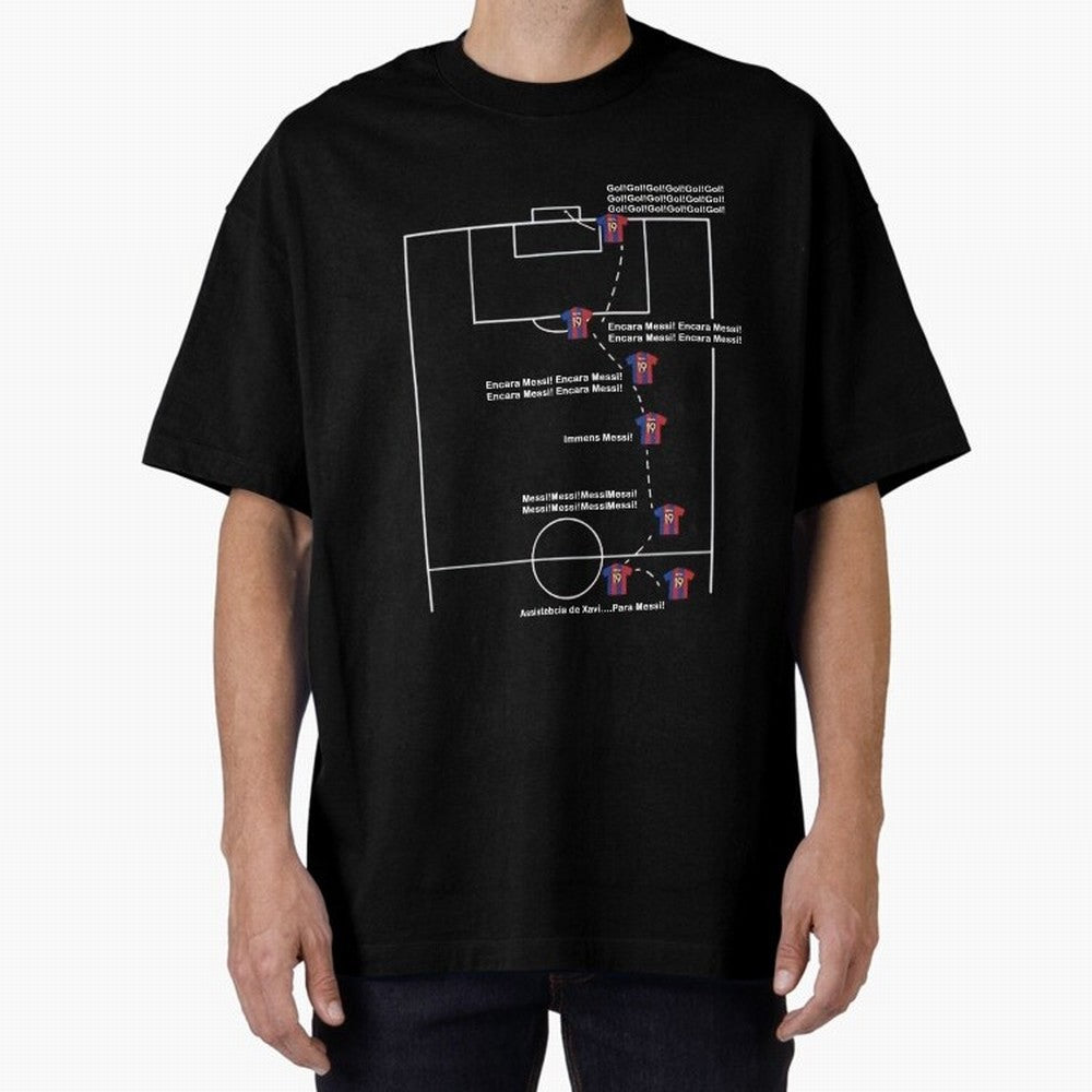 Encara messi gol gol gol Oversized T-Shirt Feel the Trophy Chase of FIFA World Cup 2026 Group Stage Capturing Neymar, Portugal Energy, Vintage Soccer Flavor, Modern Football Stars, National Flags and Final Night Emotion; Great for Supporters Who