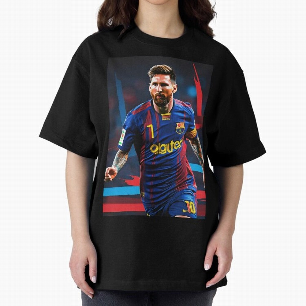 Messi.fcb Oversized T-Shirt Live for the Drama of FIFA World Cup 2026 Group Stage Capturing CR7, Argentina Energy, Football Festival Excitement, Trophy Ambitions, Country Rivalries and Star Player Buzz; Created for Match Day Parties, Soccer Gifts,
