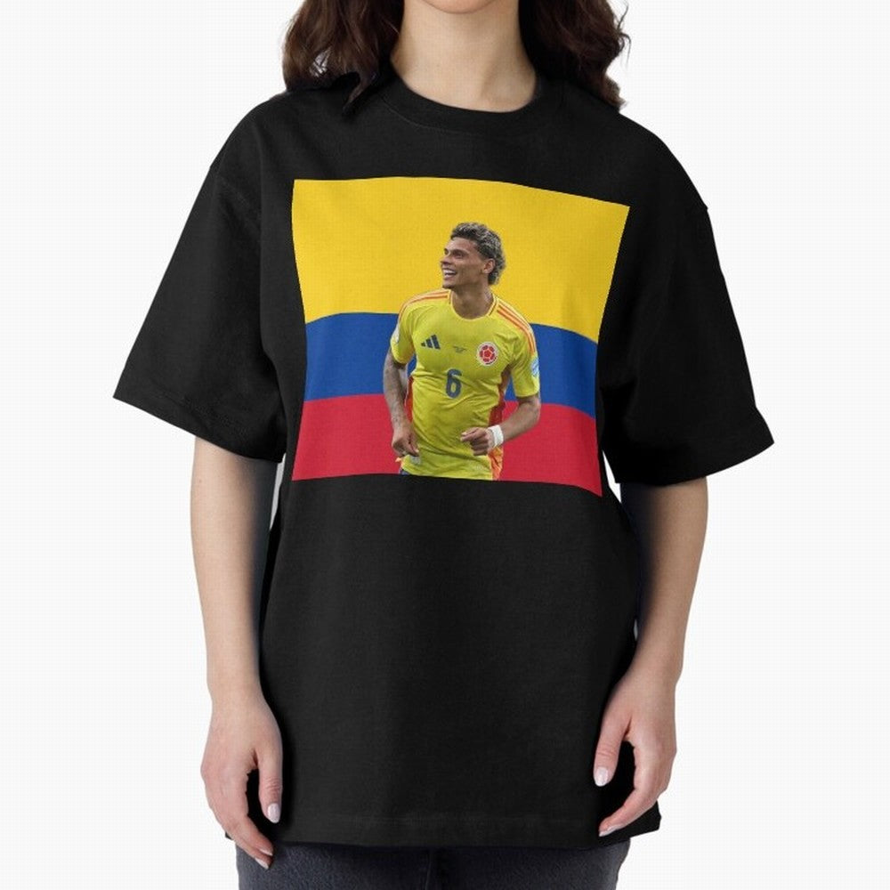 Richard Rios Colombian Flag Oversized T-Shirt Celebrate the Magic of FIFA World Cup 2026 Spirit, Made for Argentina and Brazil, Messi, Neymar and Mbappe, Retro Football Energy, Iconic Rivalries, Trophy Chase Drama and Stadium Atmosphere; Perfect