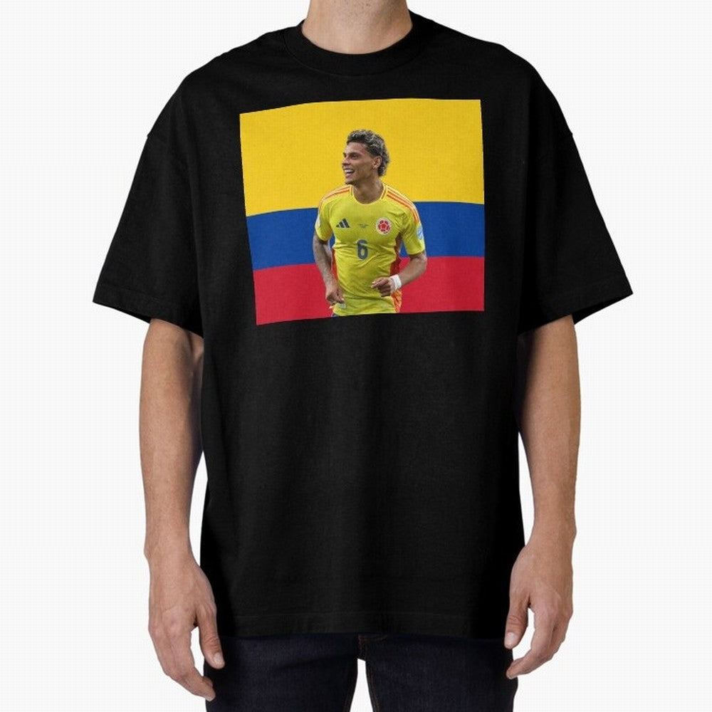 Richard Rios Colombian Flag Oversized T-Shirt Celebrate the Magic of FIFA World Cup 2026 Spirit, Made for Argentina and Brazil, Messi, Neymar and Mbappe, Retro Football Energy, Iconic Rivalries, Trophy Chase Drama and Stadium Atmosphere; Perfect