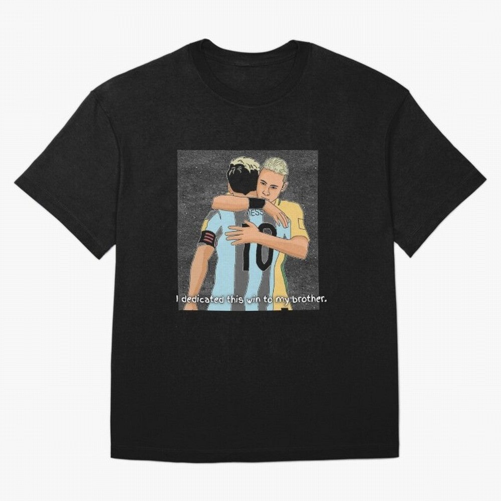Messi and Neymar Classic T-Shirt Show Love for Legendary Goals in the FIFA World Cup 2026 Group Stage Journey through Neymar Highlights, France and Portugal Pride, Vintage Soccer Flavor, Modern Football Stars, National Flags and Final Night