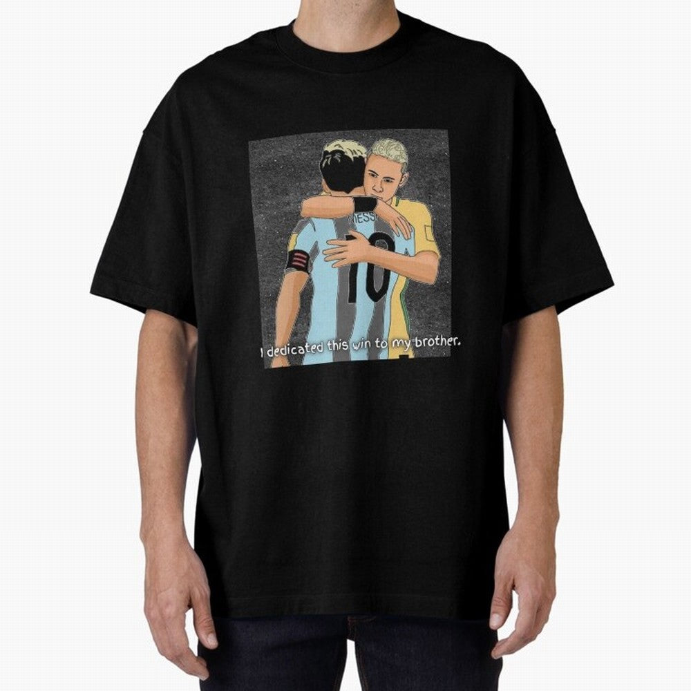 Messi and Neymar Classic T-Shirt Show Love for Legendary Goals in the FIFA World Cup 2026 Group Stage Journey through Neymar Highlights, France and Portugal Pride, Vintage Soccer Flavor, Modern Football Stars, National Flags and Final Night