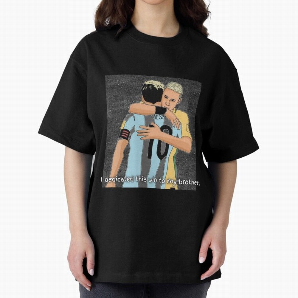 Messi and Neymar Classic T-Shirt Show Love for Legendary Goals in the FIFA World Cup 2026 Group Stage Journey through Neymar Highlights, France and Portugal Pride, Vintage Soccer Flavor, Modern Football Stars, National Flags and Final Night