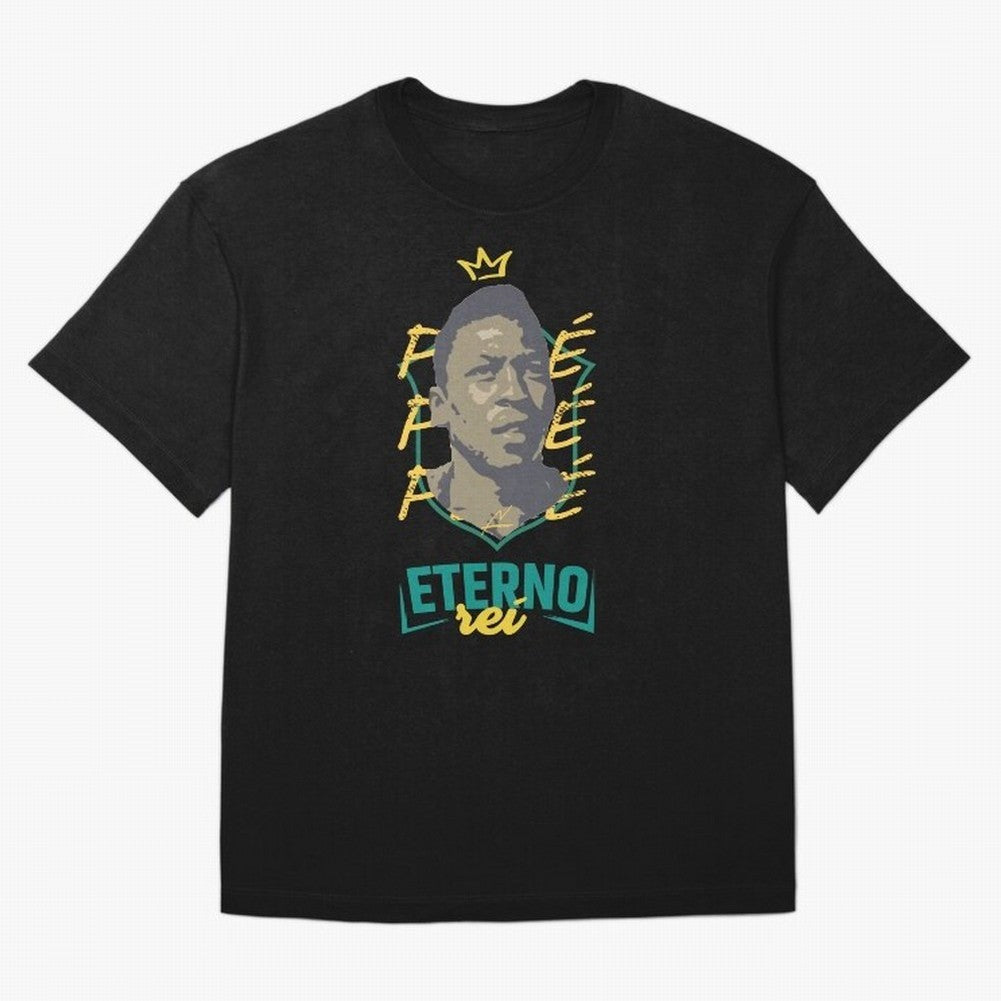 Messi and Neymar wearing a Pele t-shirt - Pel¨¦ Eterno - Pele Forever Rei Classic T-Shirt Turn Up for FIFA World Cup 2026 USA Canada Mexico for Fans of Neymar, Haaland and Cristiano Ronaldo and Argentina and Brazil, Bringing Classic Soccer