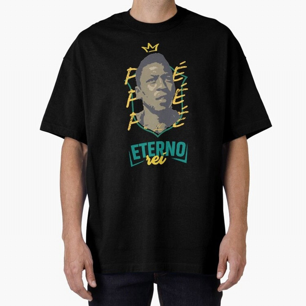 Messi and Neymar wearing a Pele t-shirt - Pel¨¦ Eterno - Pele Forever Rei Classic T-Shirt Turn Up for FIFA World Cup 2026 USA Canada Mexico for Fans of Neymar, Haaland and Cristiano Ronaldo and Argentina and Brazil, Bringing Classic Soccer