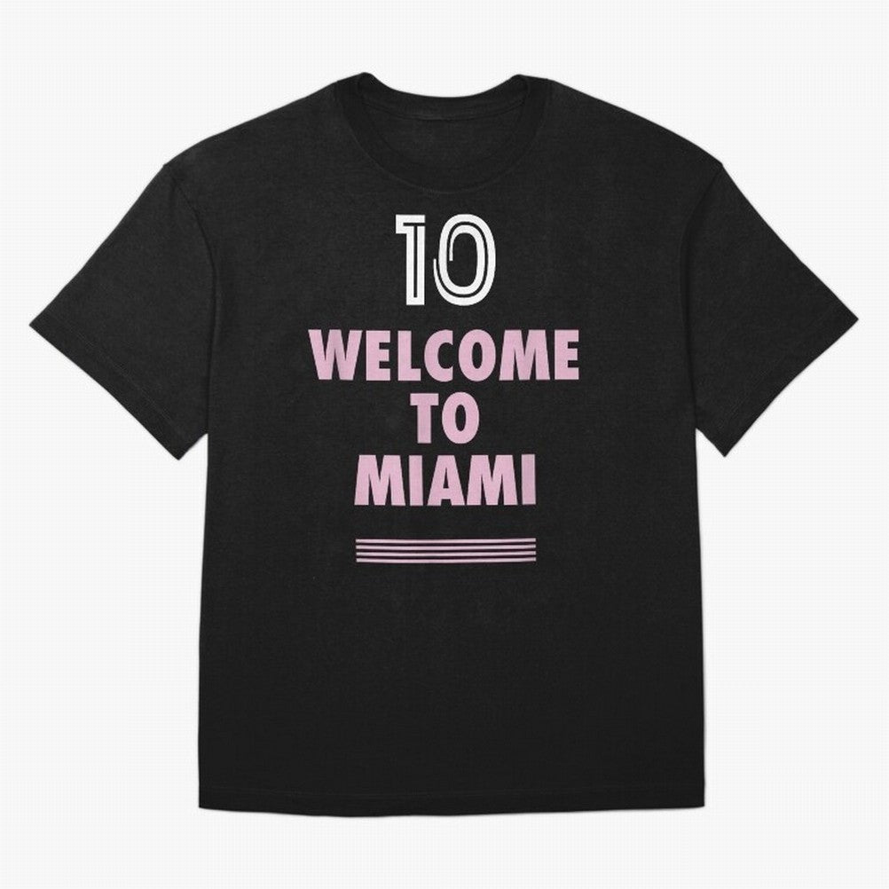 Welcome to Miami 10 - GOAT Classic T-Shirt Support Your Favorite Stars during the FIFA World Cup 2026 Group Stage Journey through Mbappe Highlights, Netherlands Pride, Match Day Excitement, Supporter Culture, Golden Goals and Global Football