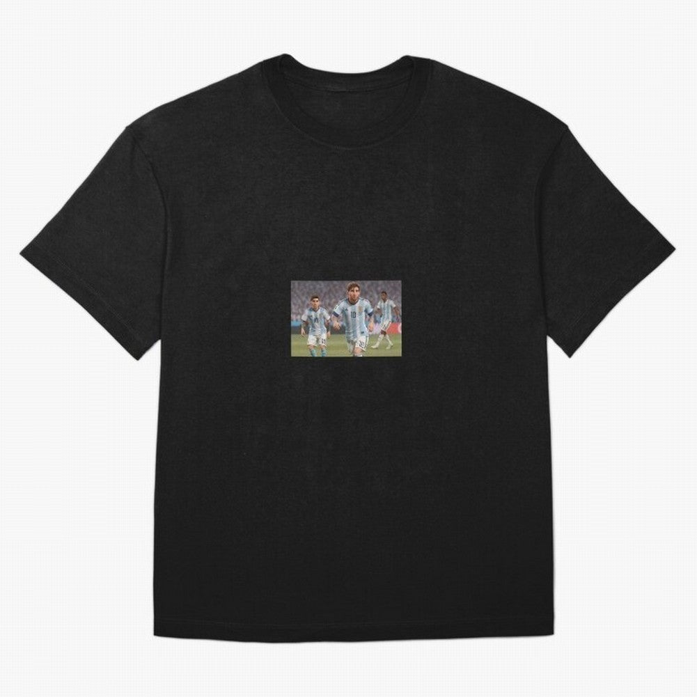 Messi Oversized T-Shirt Celebrate Supporters United by Match Day Hype around FIFA World Cup 2026, Messi, Neymar and Mbappe, Spain and Netherlands, Retro Football Energy, Iconic Rivalries, Trophy Chase Drama and Stadium Atmosphere; Ideal for Fans