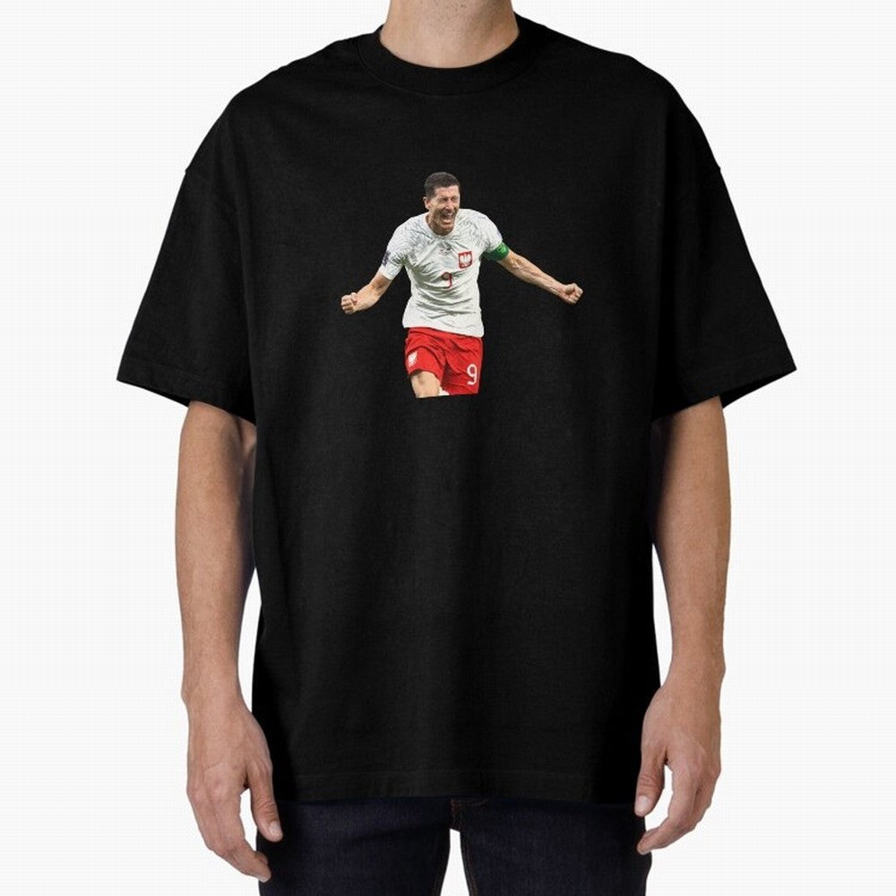 Robert Lewandowski Oversized T-Shirt Celebrate the Biggest Stage of Match Day Hype around FIFA World Cup 2026 USA Canada Mexico, Haaland and Mbappe, Portugal, Spain and Germany, Football History, Final Match Energy, Crowd Noise and Once in a