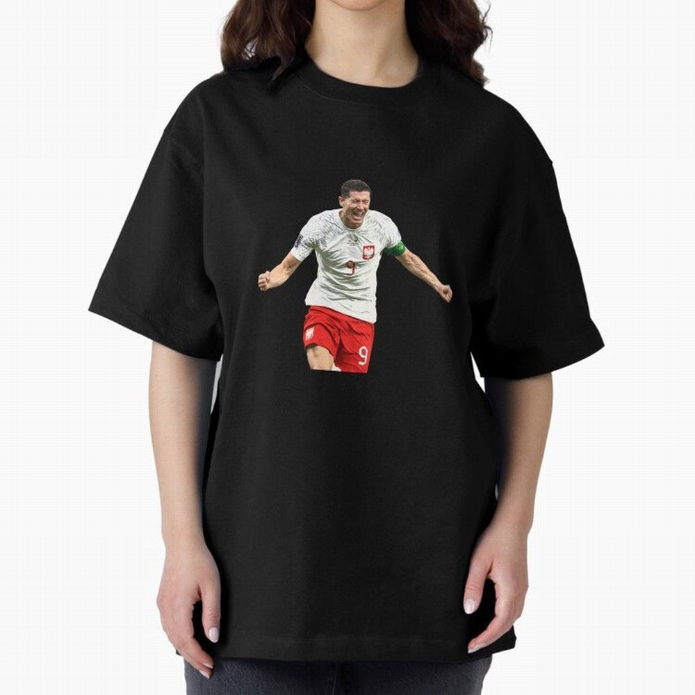 Robert Lewandowski Oversized T-Shirt Celebrate the Biggest Stage of Match Day Hype around FIFA World Cup 2026 USA Canada Mexico, Haaland and Mbappe, Portugal, Spain and Germany, Football History, Final Match Energy, Crowd Noise and Once in a