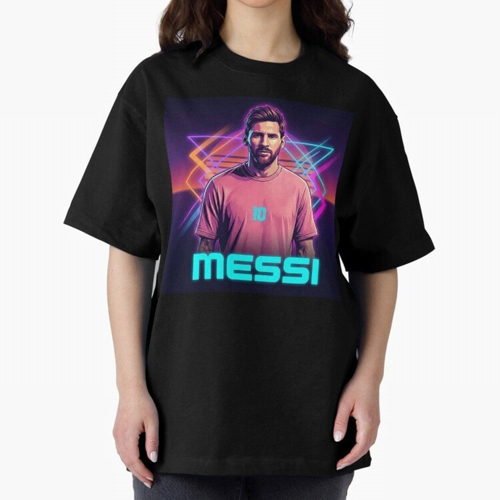 Inter Miami? Football Legend Messi Cyberpunk Retro Futurist Design (Version 5) Classic T-Shirt Bring World Football Passion into FIFA World Cup 2026 for Fans of Mbappe and England, France and Netherlands, Bringing Sports Nostalgia, International