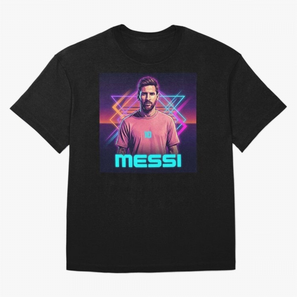 Inter Miami? Football Legend Messi Cyberpunk Retro Futurist Design (Version 5) Classic T-Shirt Bring World Football Passion into FIFA World Cup 2026 for Fans of Mbappe and England, France and Netherlands, Bringing Sports Nostalgia, International