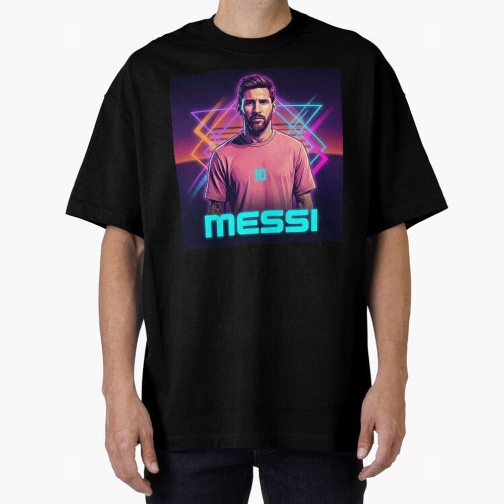 Inter Miami? Football Legend Messi Cyberpunk Retro Futurist Design (Version 5) Classic T-Shirt Bring World Football Passion into FIFA World Cup 2026 for Fans of Mbappe and England, France and Netherlands, Bringing Sports Nostalgia, International