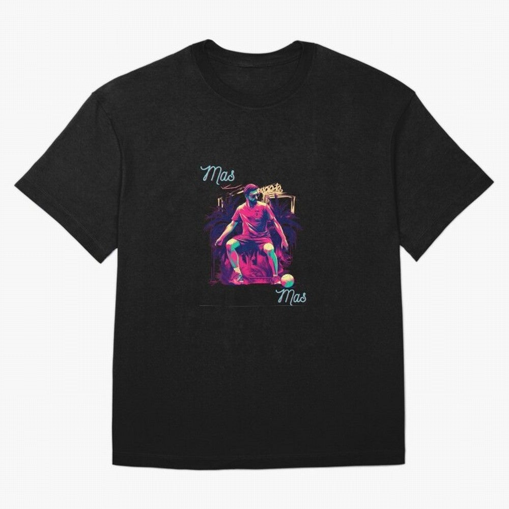 Messi Mas Messi Oversized T-Shirt Celebrate Golden Goal Energy in FIFA World Cup 2026 USA Canada Mexico for Fans of Haaland and Mbappe and Brazil, Portugal and Argentina, Bringing Sports Nostalgia, International Competition, Famous Players and