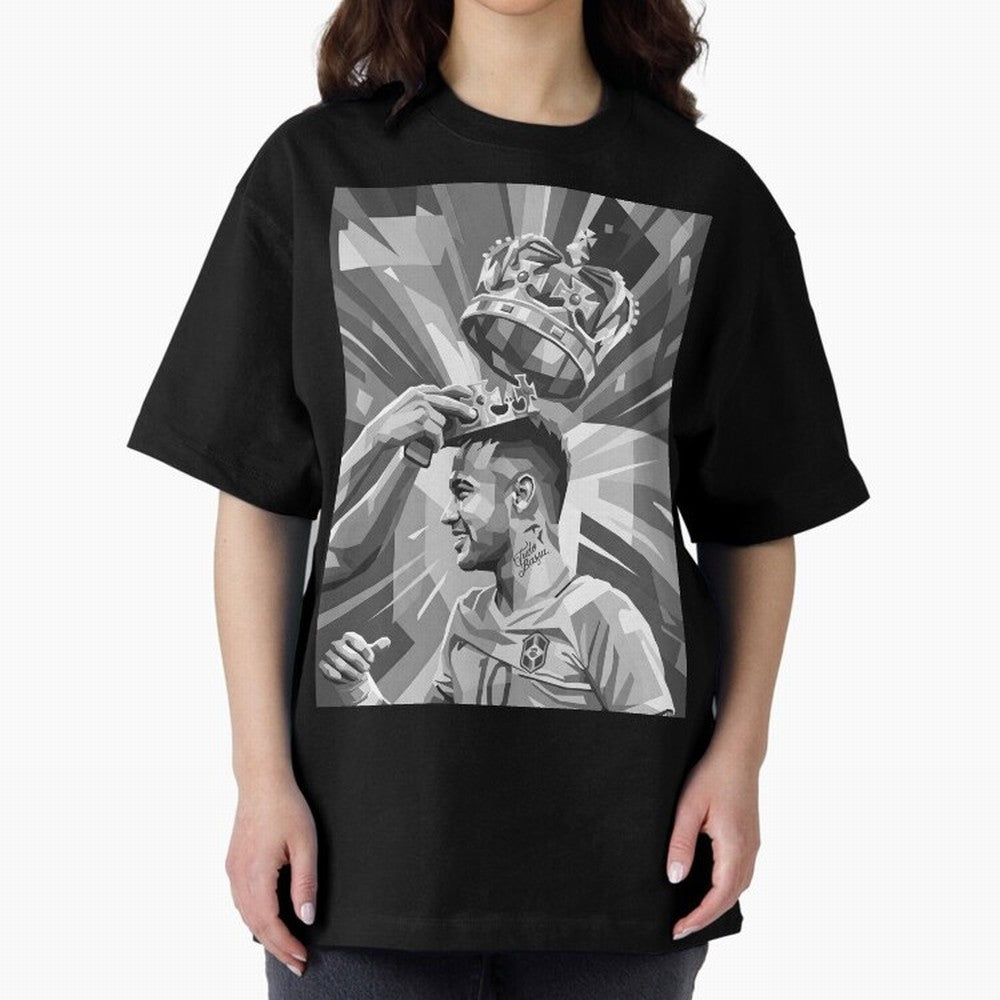 Neymar Grayscale Classic T-Shirt Join the Global Buzz around the FIFA World Cup 2026 Journey through Cristiano Ronaldo Highlights, Argentina, France and Brazil Pride, Global Supporter Spirit, Legendary Goals, National Colors and Tournament