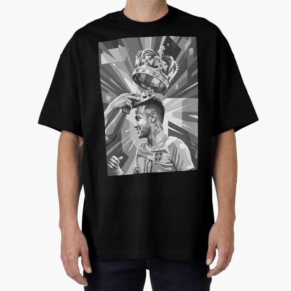Neymar Grayscale Classic T-Shirt Join the Global Buzz around the FIFA World Cup 2026 Journey through Cristiano Ronaldo Highlights, Argentina, France and Brazil Pride, Global Supporter Spirit, Legendary Goals, National Colors and Tournament