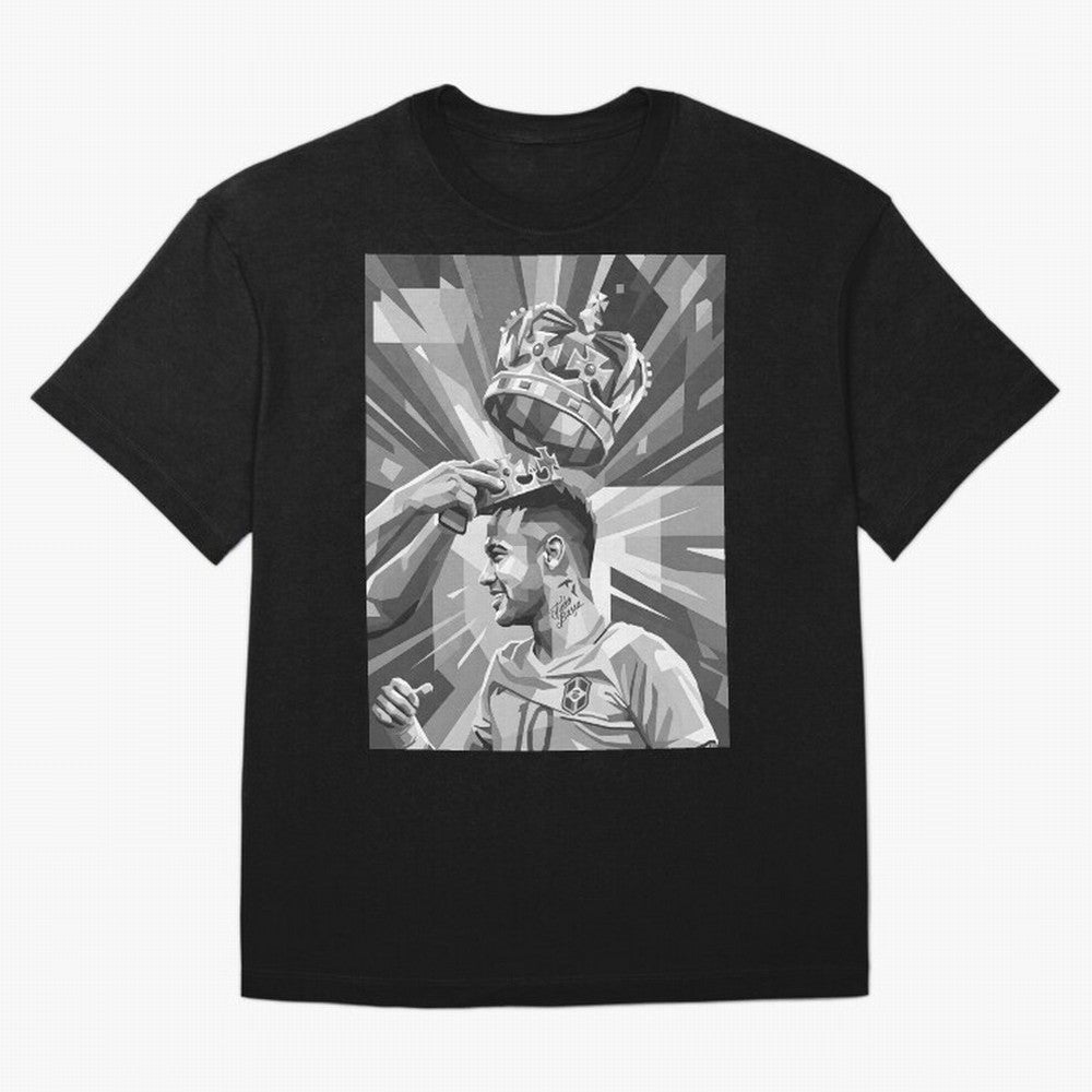 Neymar Grayscale Classic T-Shirt Join the Global Buzz around the FIFA World Cup 2026 Journey through Cristiano Ronaldo Highlights, Argentina, France and Brazil Pride, Global Supporter Spirit, Legendary Goals, National Colors and Tournament
