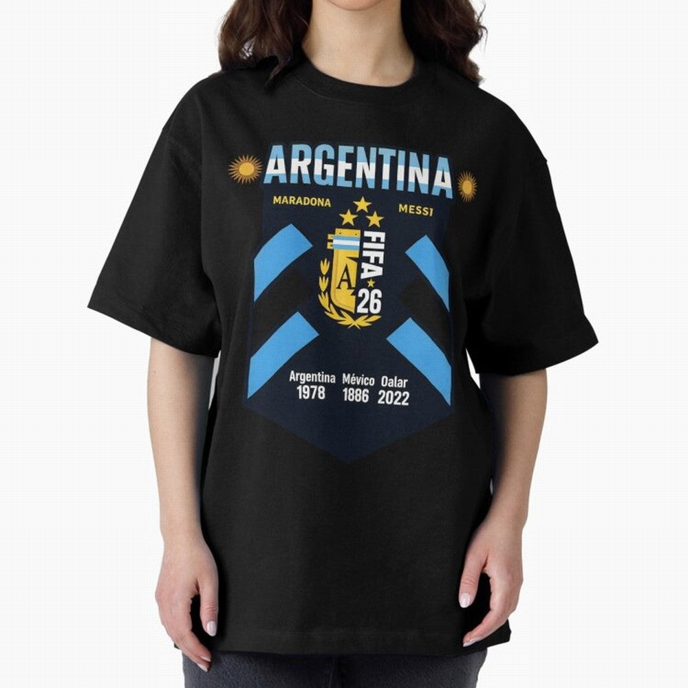 Argentina Football Champions Legacy Badge Design Active T-Shirt Show Fan Pride Across FIFA World Cup 2026 Group Stage for Fans of Cristiano Ronaldo, Haaland and CR7 and Germany, Bringing Stadium Chants, National Pride, Trophy Dreams and