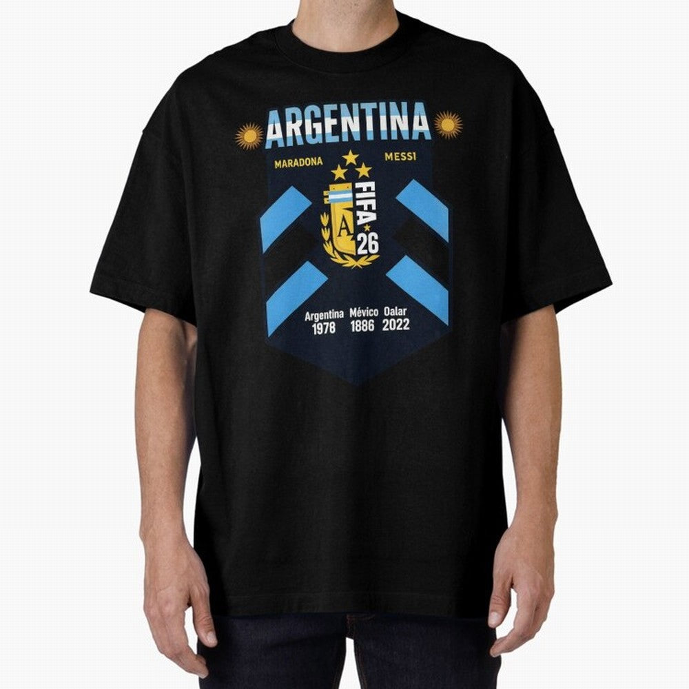Argentina Football Champions Legacy Badge Design Active T-Shirt Show Fan Pride Across FIFA World Cup 2026 Group Stage for Fans of Cristiano Ronaldo, Haaland and CR7 and Germany, Bringing Stadium Chants, National Pride, Trophy Dreams and