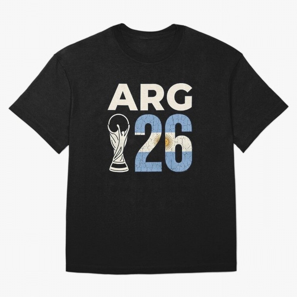 Argentina Football World Cup 2026 - Vintage Arg 26 Flag Design Essential T-Shirt Feel the Heartbeat of FIFA World Cup 2026 Group Stage for Fans of Messi and Cristiano Ronaldo and England, France and Netherlands, Bringing Tournament Hype, Historic