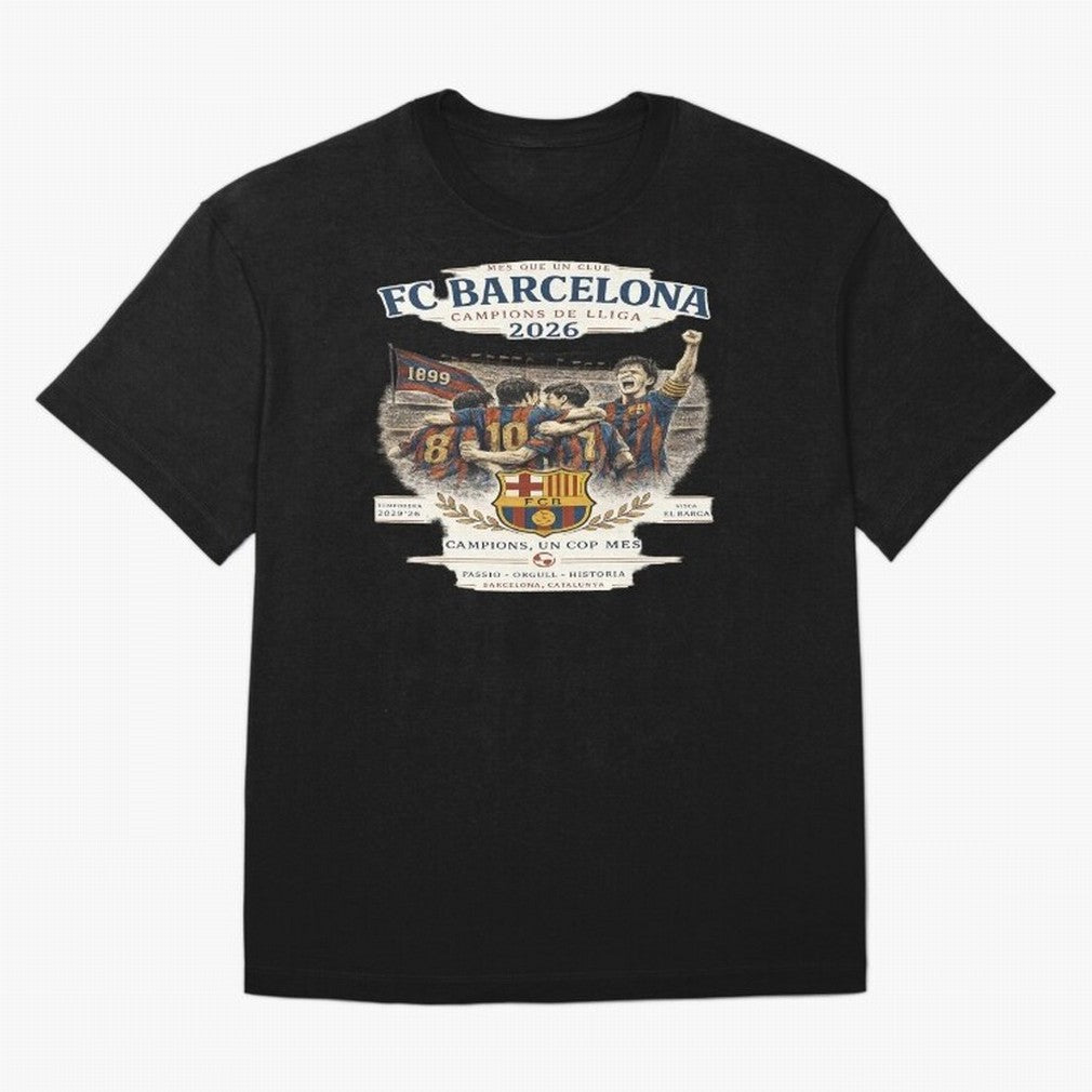FC Barcelona Champions Vintage 2026 Oversized T-Shirt Celebrate the Stars of the FIFA World Cup 2026 Group Stage Journey through Neymar Highlights, France Pride, Football Festival Excitement, Trophy Ambitions, Country Rivalries and Star Player