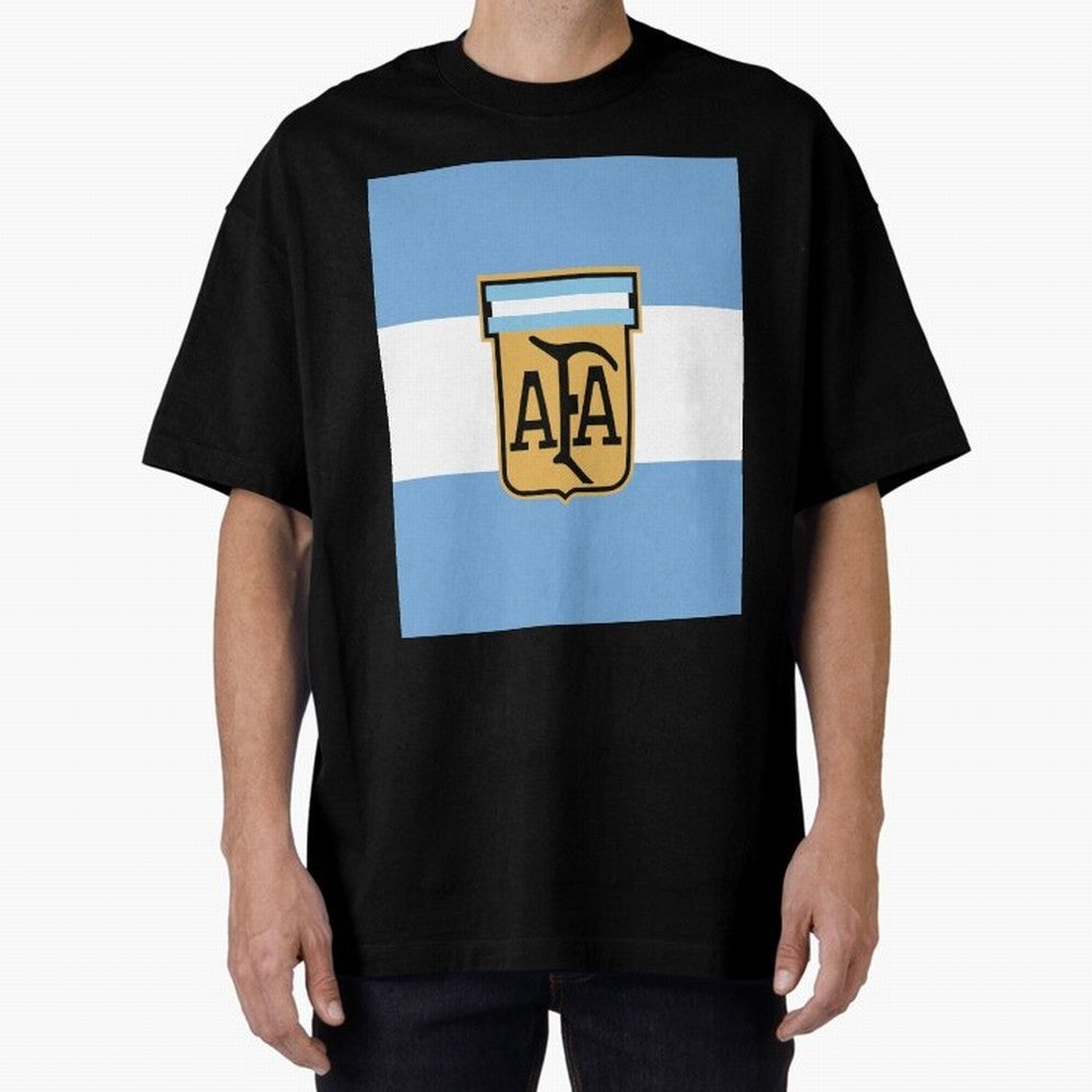 Argentina | 2026 World Cup Fan Apparel Oversized T-Shirt Follow the FIFA World Cup 2026 USA Canada Mexico Journey through Messi, Neymar and Mbappe Highlights, Argentina and Brazil Pride, Vintage Soccer Flavor, Modern Football Stars, National Flags