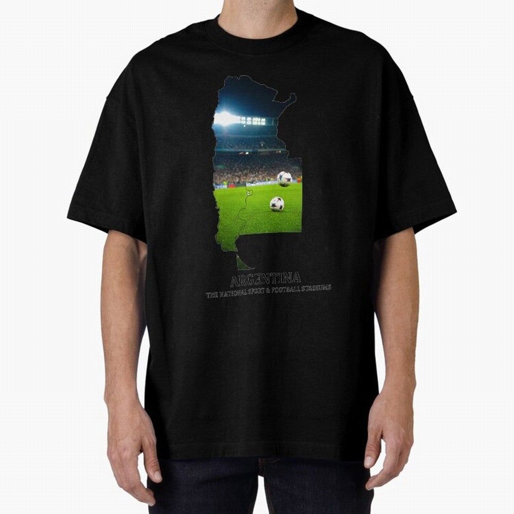 Argentina Map Art - Football Passion & National Stadiums Design Classic T-Shirt Showcase the FIFA World Cup 2026 Group Stage Journey through Haaland and Mbappe Highlights, Brazil, Portugal and Argentina Pride, Stadium Chants, National Pride, Trophy