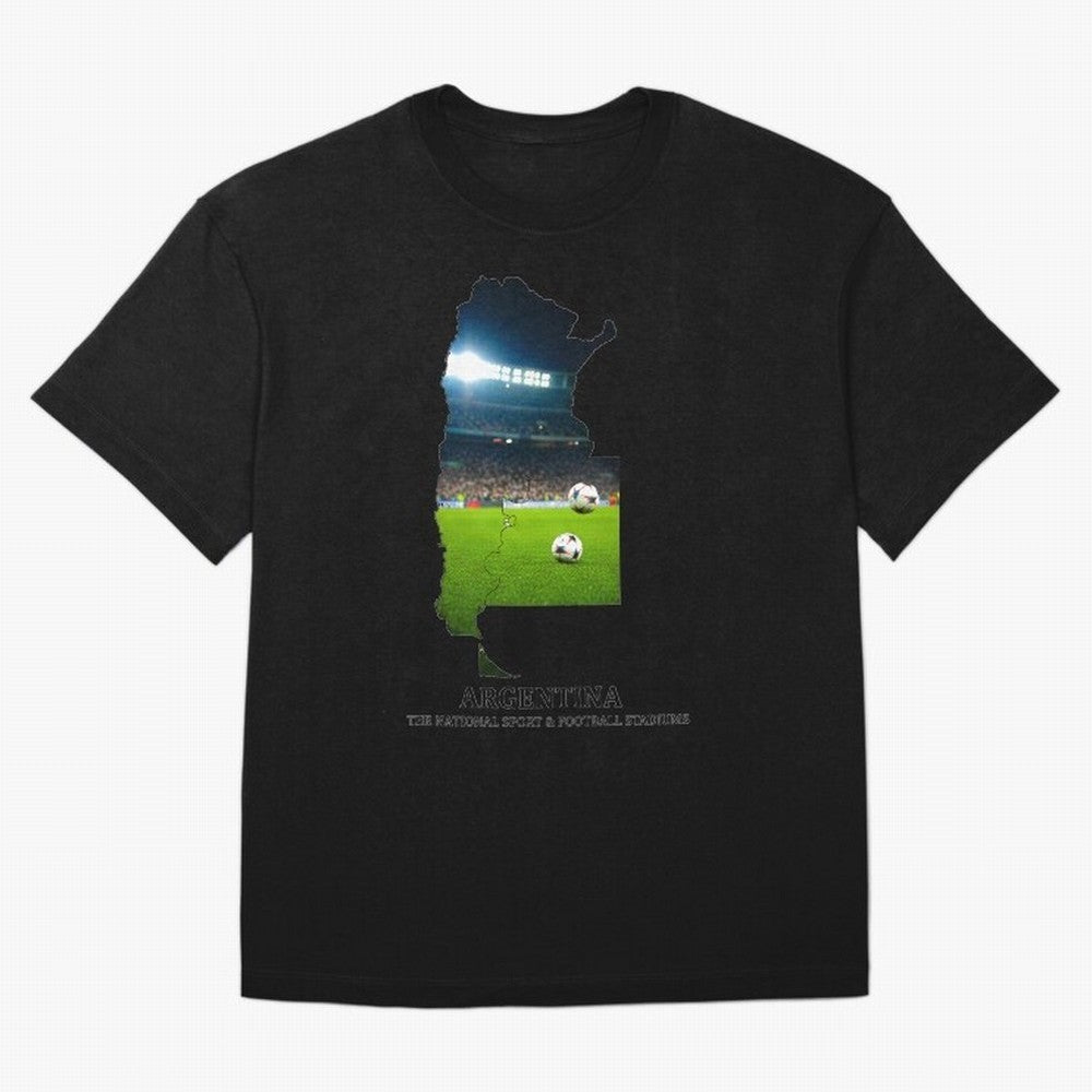 Argentina Map Art - Football Passion & National Stadiums Design Classic T-Shirt Showcase the FIFA World Cup 2026 Group Stage Journey through Haaland and Mbappe Highlights, Brazil, Portugal and Argentina Pride, Stadium Chants, National Pride, Trophy
