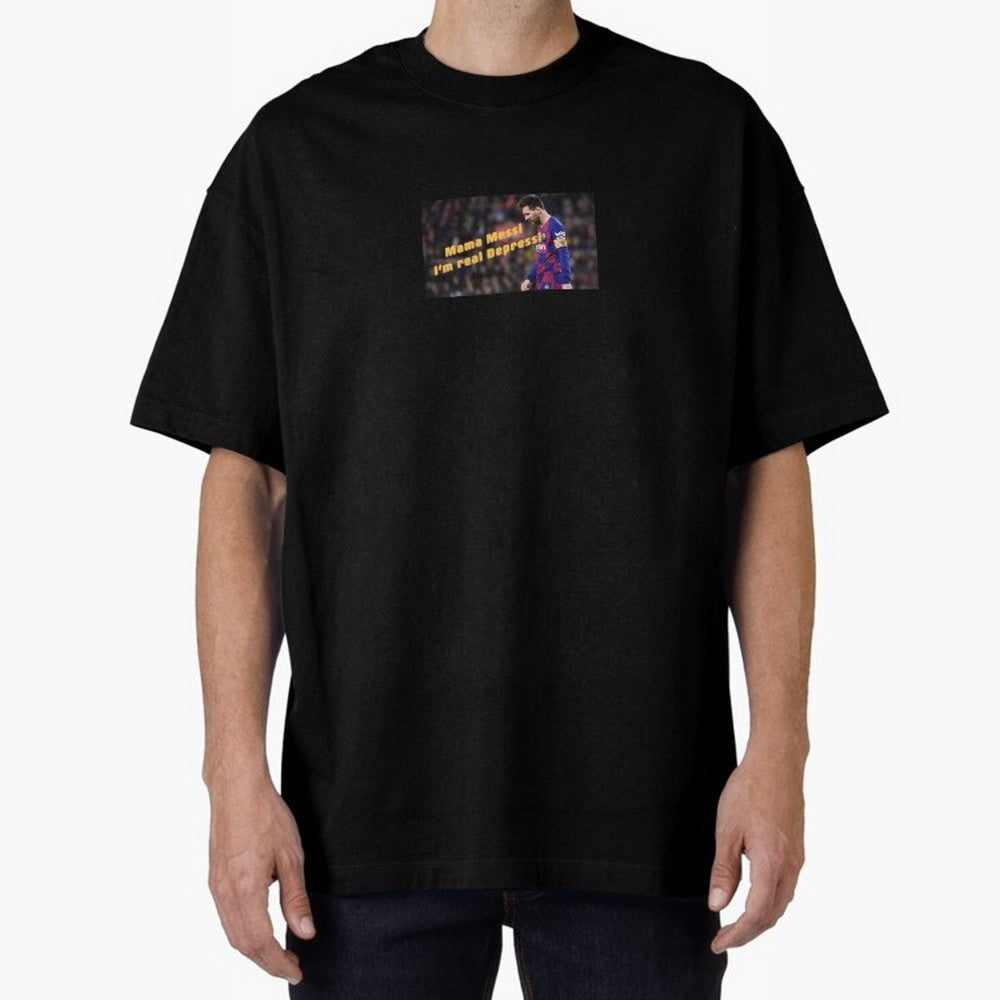 Mamma Messi, I'm Real Depressi Classic T-Shirt Support Your Favorite Stars during Global Football Passion for FIFA World Cup 2026, Centered on Messi, CR7 and Mbappe, France and Portugal, Championship Spirit, Famous Goals, Roaring Crowds and