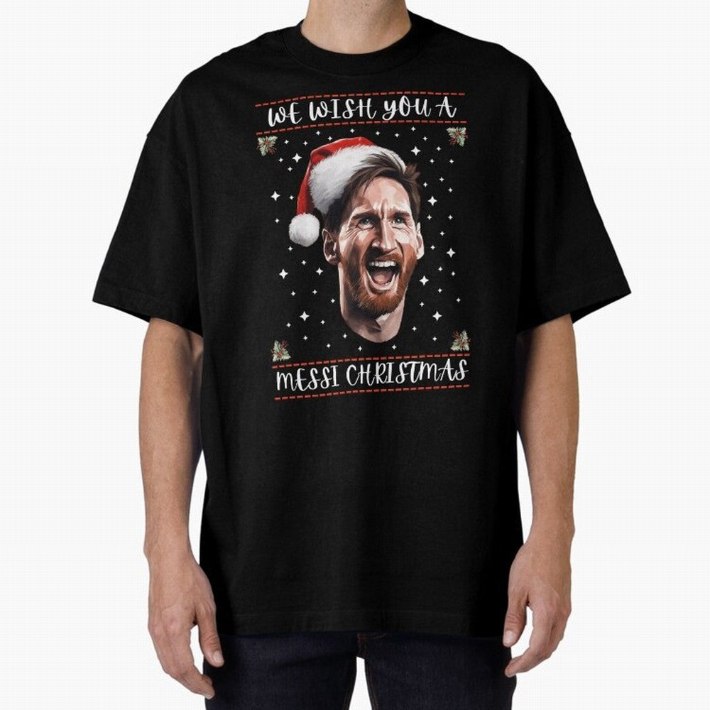 Messi Christmas Funny Football Holiday Classic T-Shirt Feel the Heartbeat of FIFA World Cup 2026 Group Stage for Fans of CR7 and Messi and Argentina and Brazil, Bringing Stadium Memories, Football Loyalty, International Chants and Championship