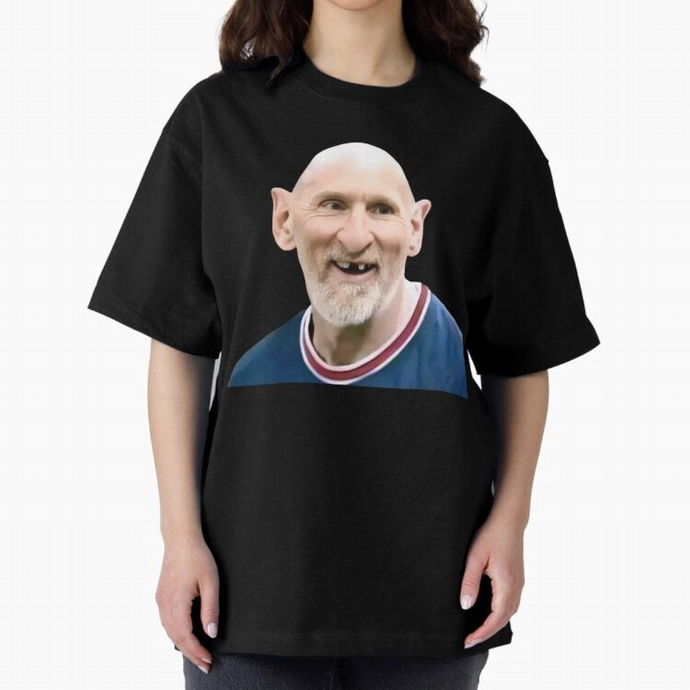 Old and Bald Messi Football Meme Oversized T-Shirt Celebrate Soccer Greatness during FIFA World Cup 2026 for Fans of Cristiano Ronaldo and England and Germany, Bringing Football History, Final Match Energy, Crowd Noise and Once in a Lifetime