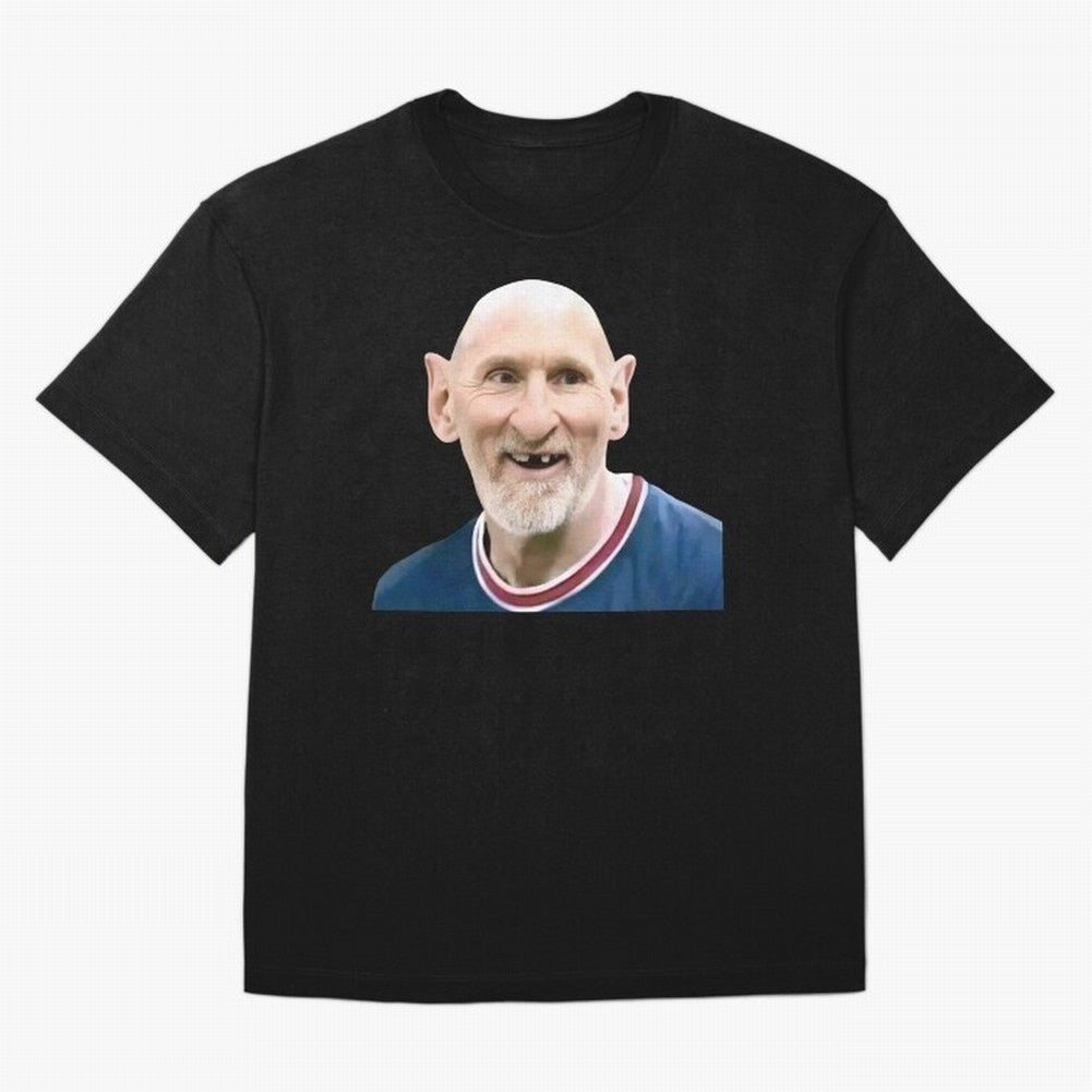 Old and Bald Messi Football Meme Oversized T-Shirt Celebrate Soccer Greatness during FIFA World Cup 2026 for Fans of Cristiano Ronaldo and England and Germany, Bringing Football History, Final Match Energy, Crowd Noise and Once in a Lifetime
