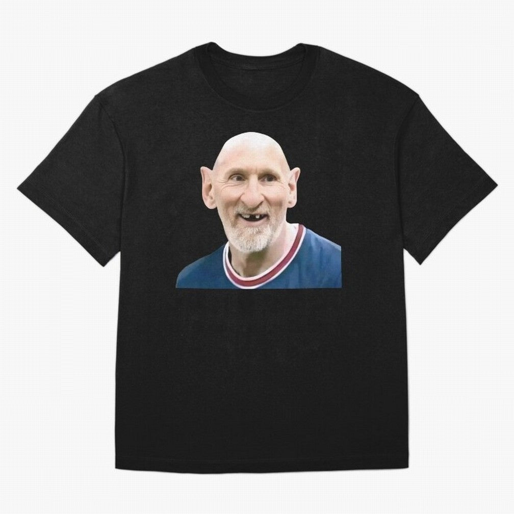 Old and Bald Messi Football Meme Oversized T-Shirt Create FIFA World Cup 2026 for Fans of CR7 and Portugal, Bringing Global Supporter Spirit, Legendary Goals, National Colors and Tournament Celebration; Ideal for Football Dads, Football Moms,