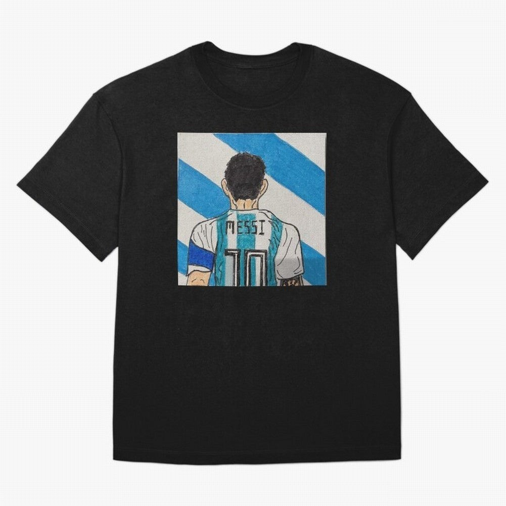 Messi Artwork Oversized T-Shirt Stand Proud for Global Football Passion for FIFA World Cup 2026 Group Stage, Centered on Mbappe and Neymar, Germany, Soccer Culture, Superstar Moments, National Team Dreams and Competitive Fire; Perfect for People
