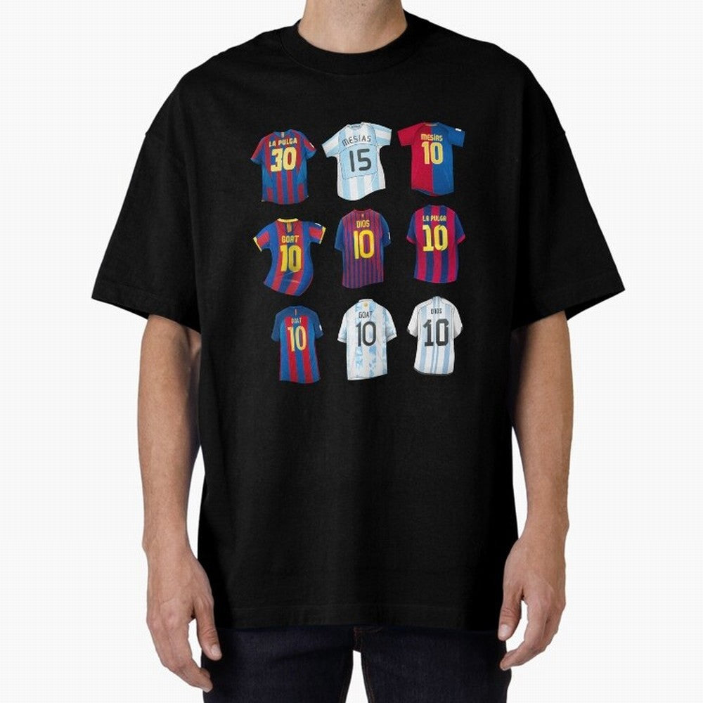 Messi Era Football Jerseys Oversized T-Shirt Celebrate Rivalries and Pride in FIFA World Cup 2026 Group Stage Spirit, Connected to England, France and Netherlands, Neymar, Football Passion, Legendary Performances, Festival Vibes and Supporter