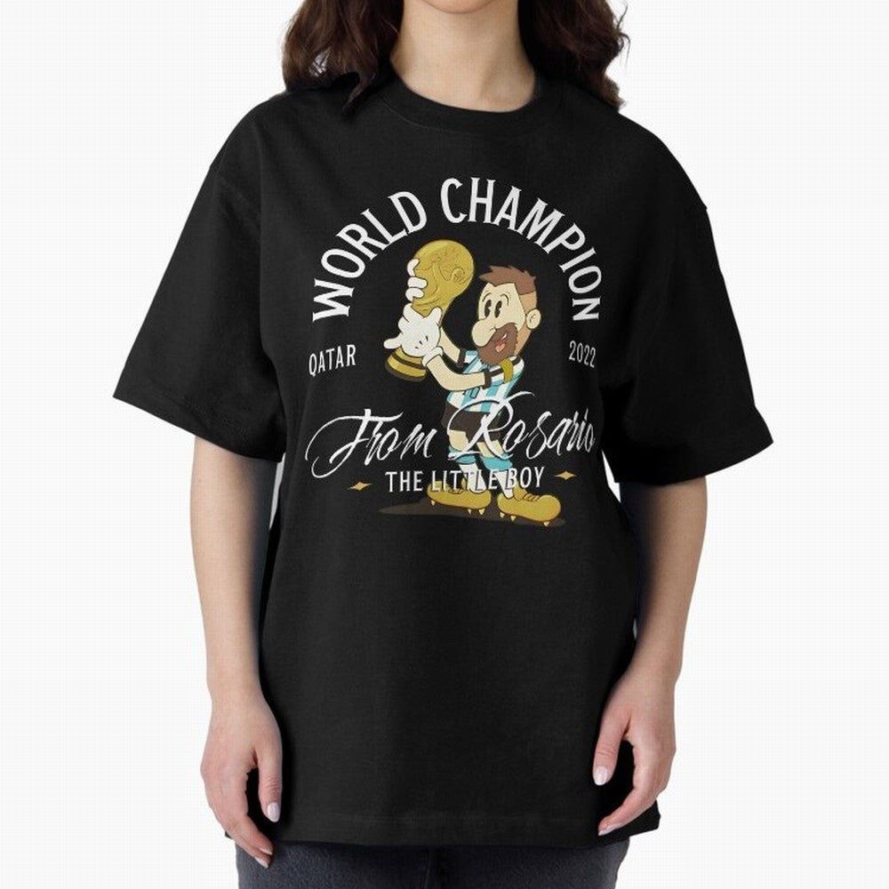 The little boy from Rosario Oversized T-Shirt Bring Retro Soccer Energy to FIFA World Cup 2026 USA Canada Mexico Spirit, Connected to Netherlands, CR7 and Messi, Championship Spirit, Famous Goals, Roaring Crowds and International Football Unity;