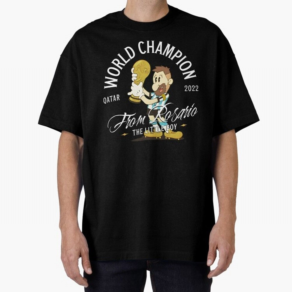 The little boy from Rosario Oversized T-Shirt Bring Retro Soccer Energy to FIFA World Cup 2026 USA Canada Mexico Spirit, Connected to Netherlands, CR7 and Messi, Championship Spirit, Famous Goals, Roaring Crowds and International Football Unity;